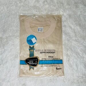 Vintage Deadstock‎ 60's Towncraft Penn Set Men's Shirt With Pocket Beige L